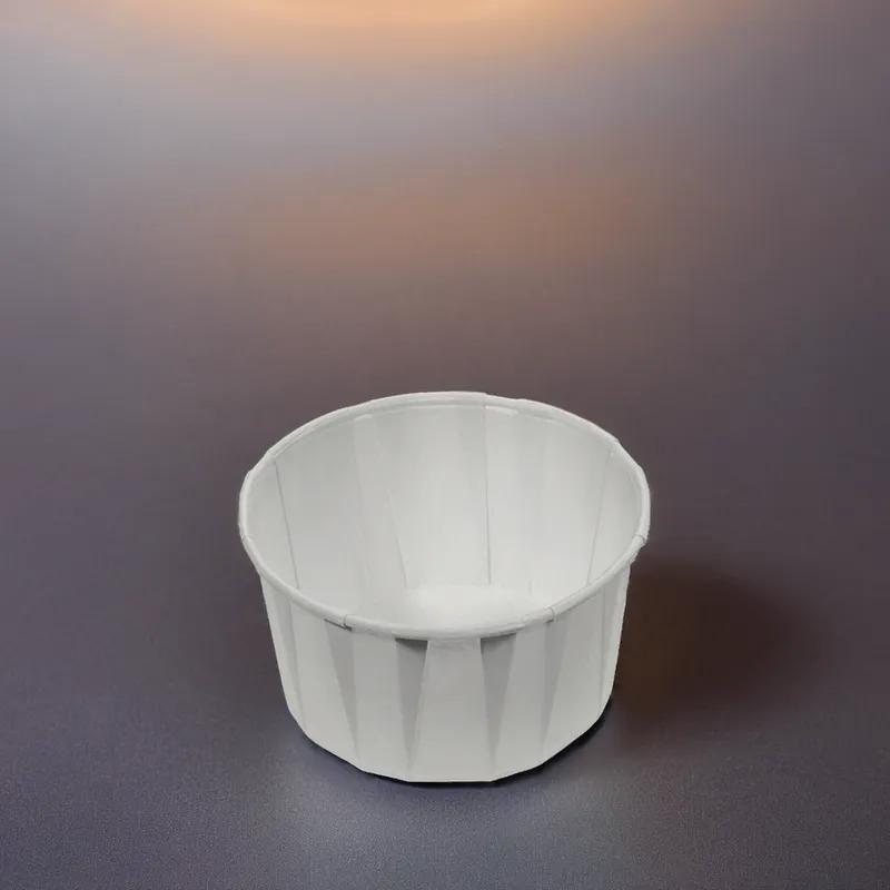 Souffle & Portion Cup 4 OZ Paper White Round 5000/Case