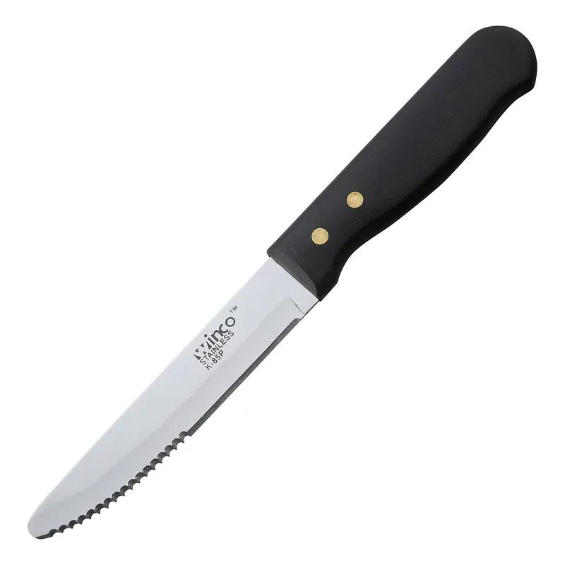 Steak Knife Stainless Steel Plastic Rounded End 12/Dozen