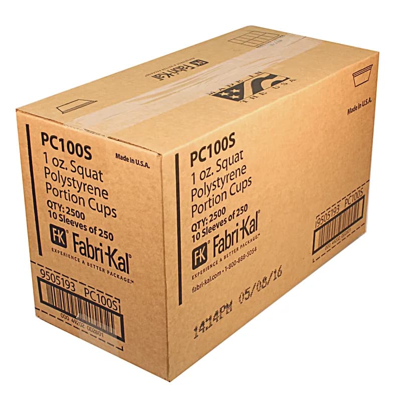 Souffle & Portion Cup 1 OZ HIPS Translucent Squat 2500/Case