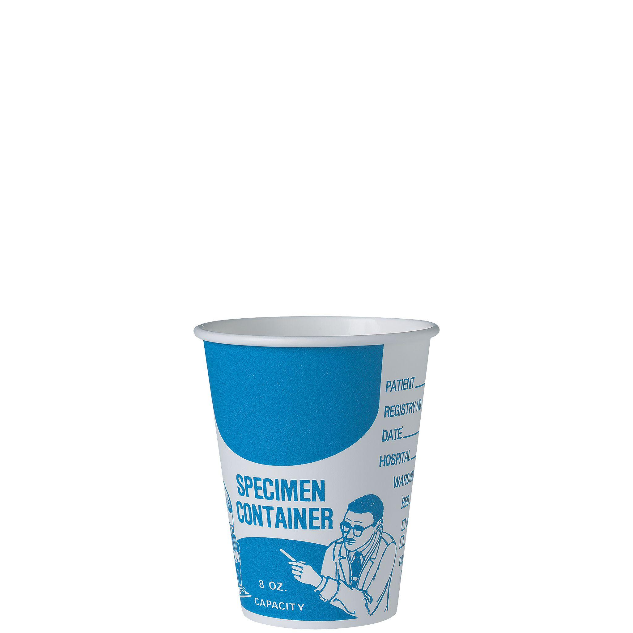 Solo® Cold Cup Medical 8 OZ SSP Multicolor Specimen Stock Print 50 Count/Pack 20 Packs/Case 1000 Count/Case