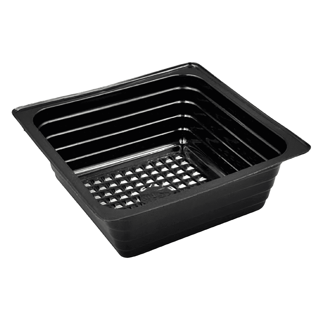 WNA Take-Out Tray 5 OZ Plastic Black OVS 2500/Case