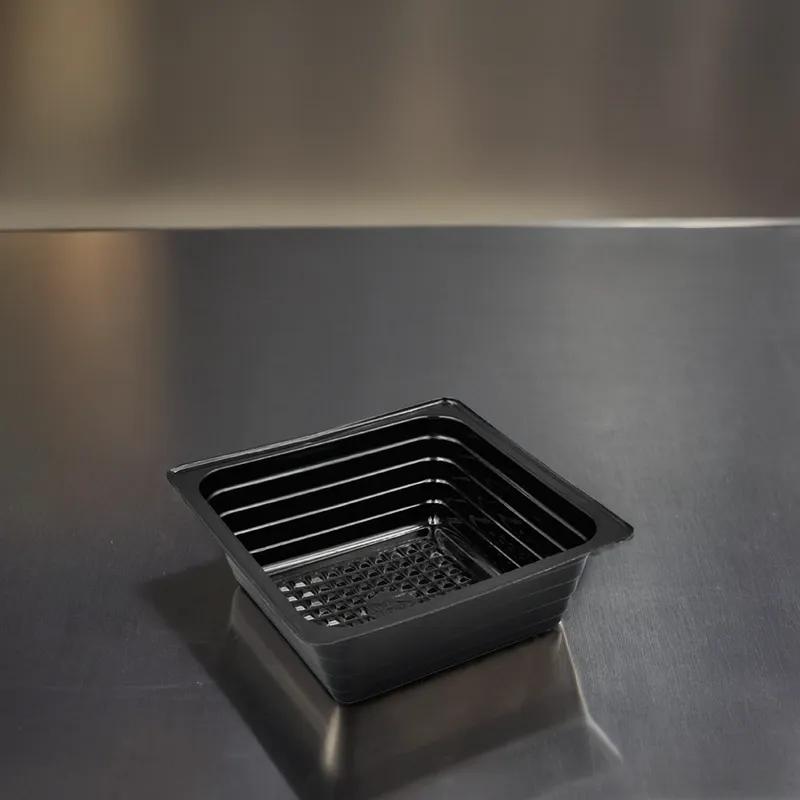 WNA Take-Out Tray 5 OZ Plastic Black OVS 2500/Case
