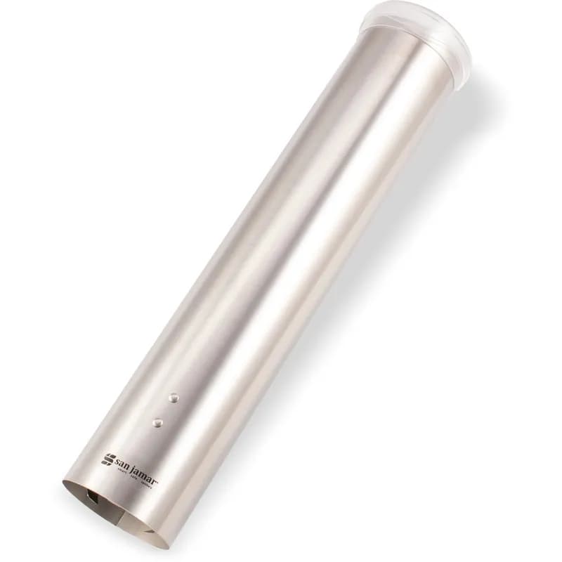 San Jamar Cup Dispenser 3-5 OZ Stainless Steel Silver 1/Each