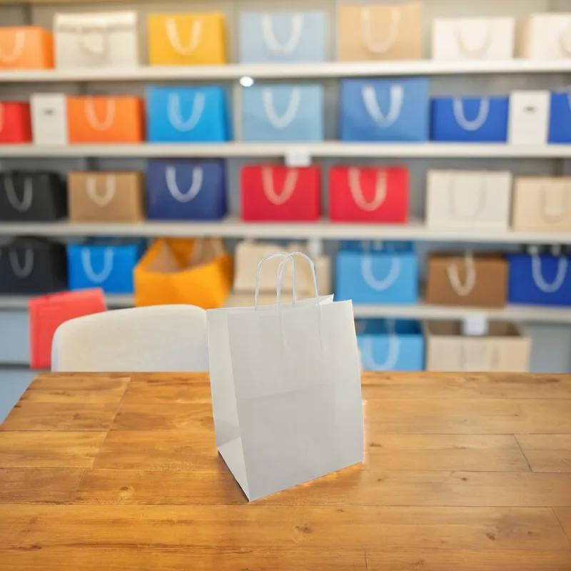 Victoria Bay Shopper Bag 12X9X15.75 IN White 200/Case