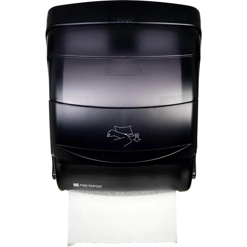 San Jamar Integra Paper Towel Dispenser 11.25X11.5X13.5 IN Plastic Wall Mount Black Lever Dispensed 1/Each
