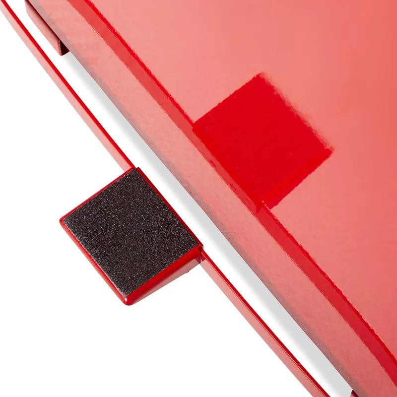 Defenders® Biohazard 1-Stream Trash Can 12.50X12.50X27 IN 13 GAL Red Square Metal With Hinged Lid Step-On 1/Each