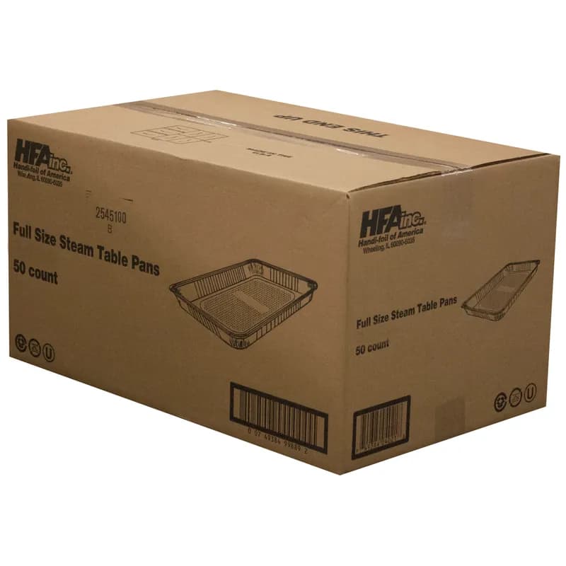Steam Table Pan Full Size 20.75X12.813X3.1882 IN Aluminum Silver Deep 50/Case