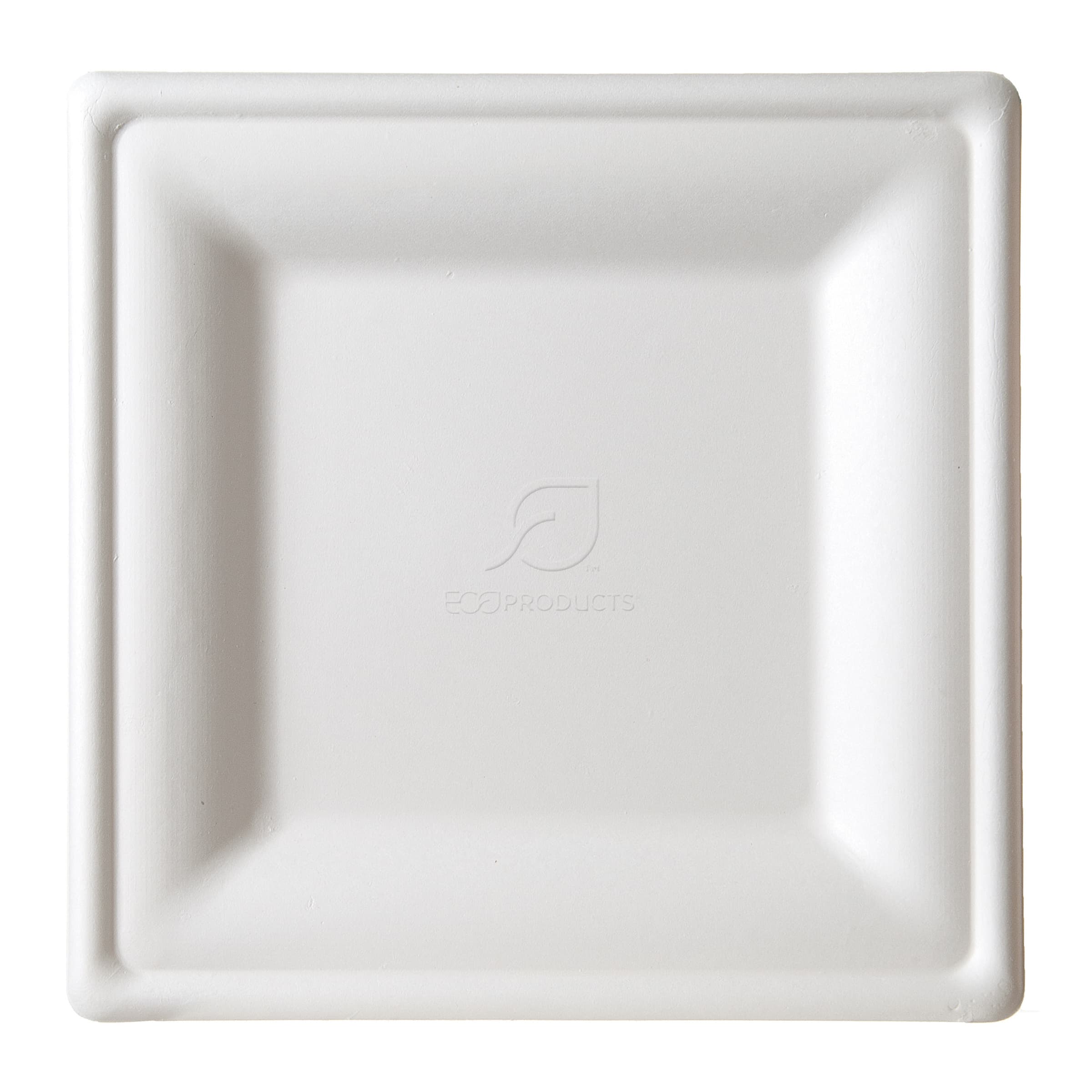 Plate 10X10 IN Sugarcane White Square 250/Case