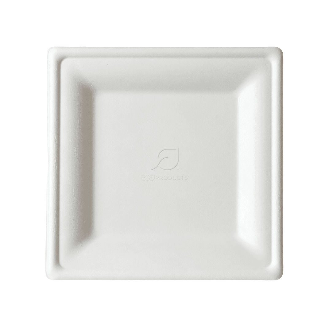 Plate 8X8 IN Sugarcane Square 500/Case