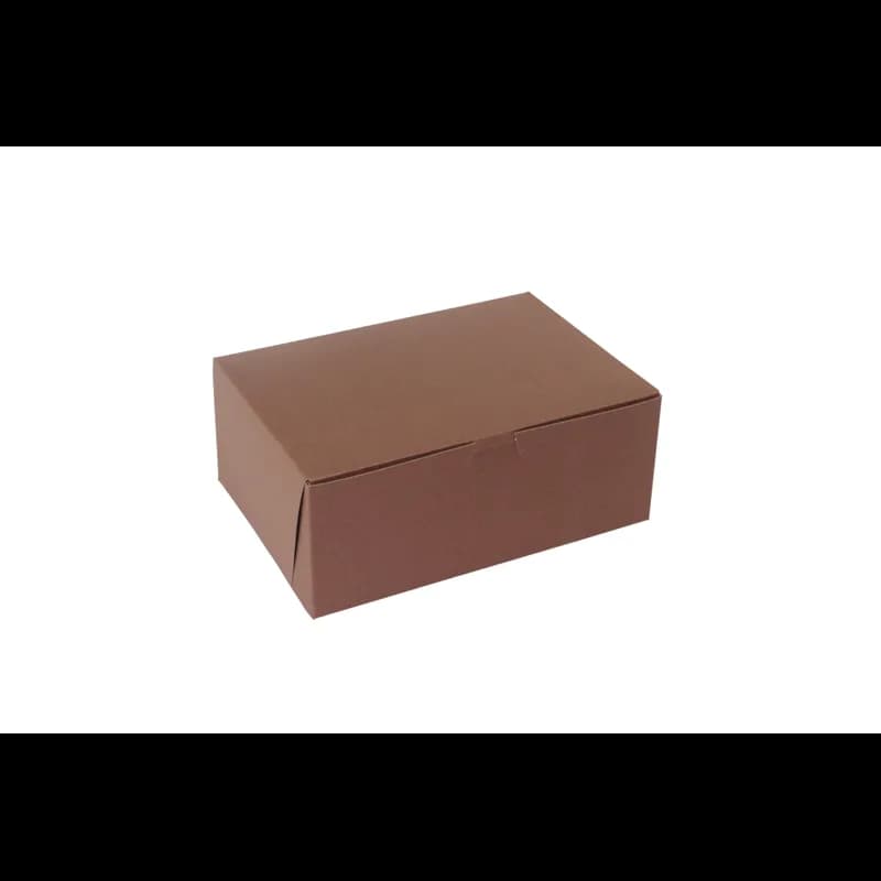 Bakery Box 10X7X4 IN Paperboard Chocolate Corner Lock 1-Piece 100/Bundle