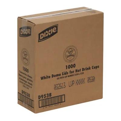 Dixie® Lid Dome Plastic White For 8 OZ Hot Cup Sip Through Identification 1000/Case