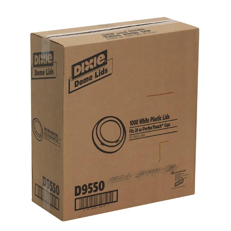 Dixie® Lid Dome Plastic White For 20-24 OZ Hot Cup Sip Through Identification 1000/Case