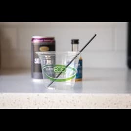 Cocktail Straw 0.12X5.75 IN PLA Black Unwrapped 20000/Case