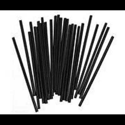 Cocktail Straw 0.12X5.75 IN PLA Black Unwrapped 20000/Case