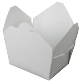 Bio-Pak® Take-Out Box Fold-Top 5X4.5X2.5 IN Paper White Rectangle 450/Case