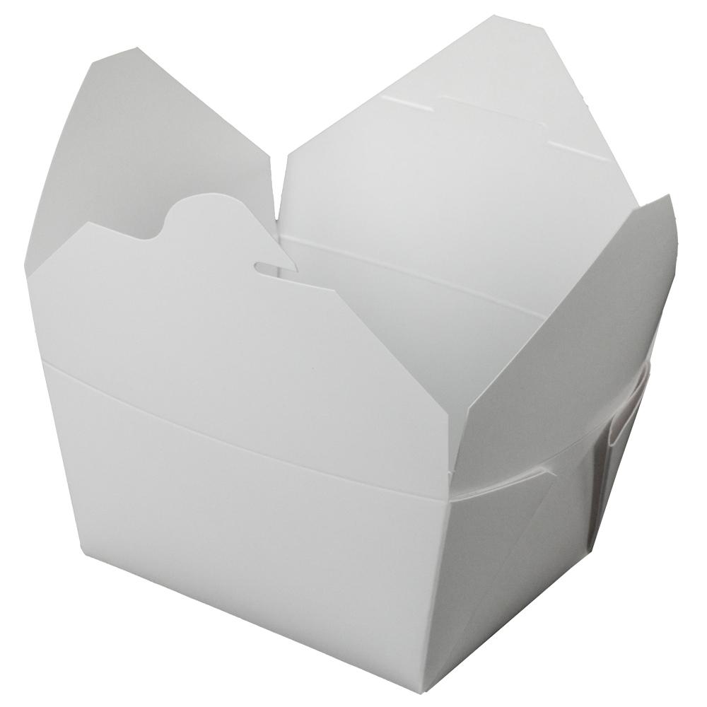 Bio-Pak® Take-Out Box Fold-Top 5X4.5X2.5 IN Paper White Rectangle 450/Case