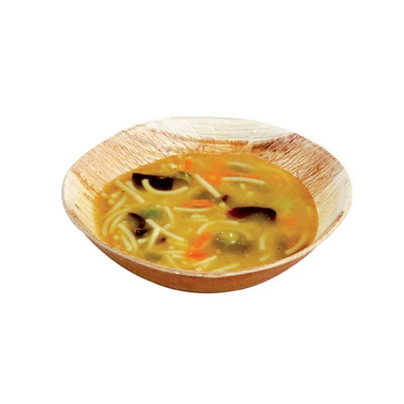 Bowl 6 OZ Palm Leaf Natural Microwave Safe Freezer Safe Oven Safe 25 Count/Pack 4 Packs/Case 100 Count/Case