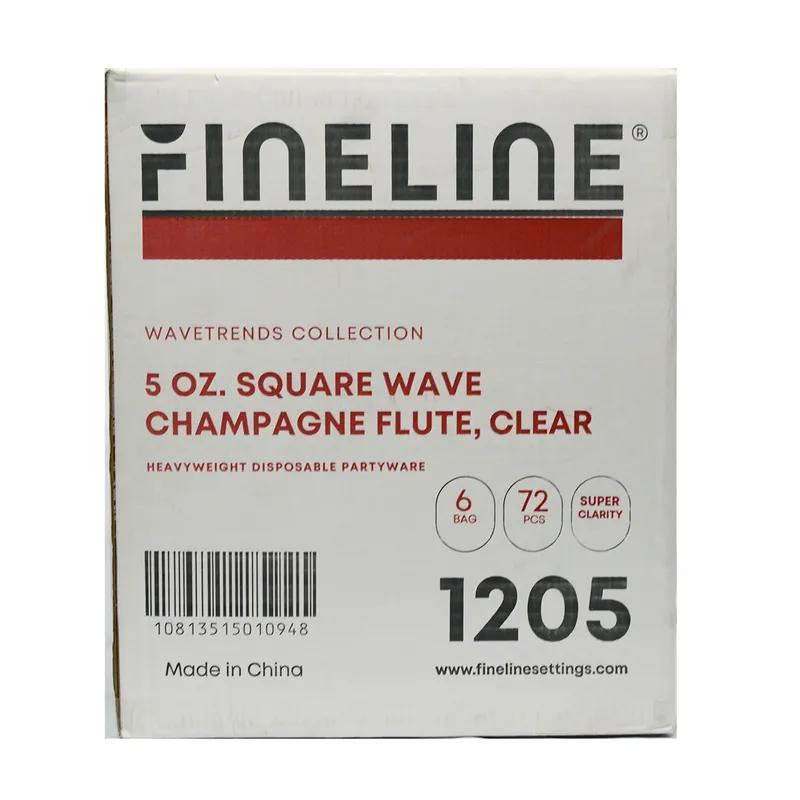 Wavetrends Cup Champagne Flute 5 OZ PS Clear 72/Case