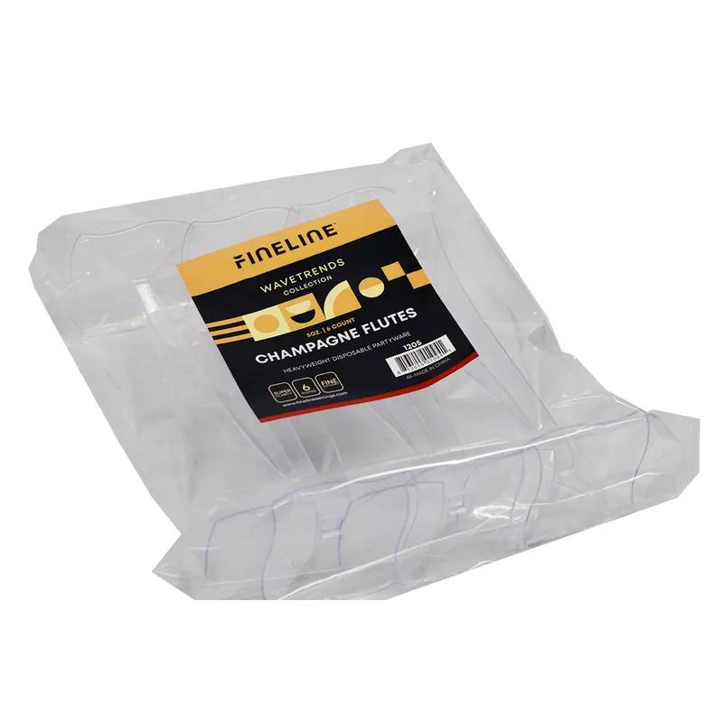 Wavetrends Cup Champagne Flute 5 OZ PS Clear 72/Case