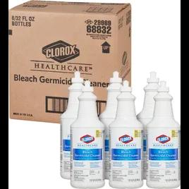 Clorox Healthcare® Bleach Germicidal Unscented One-Step Disinfectant Deodorizer 32 FLOZ Multi Surface RTU 6/Case