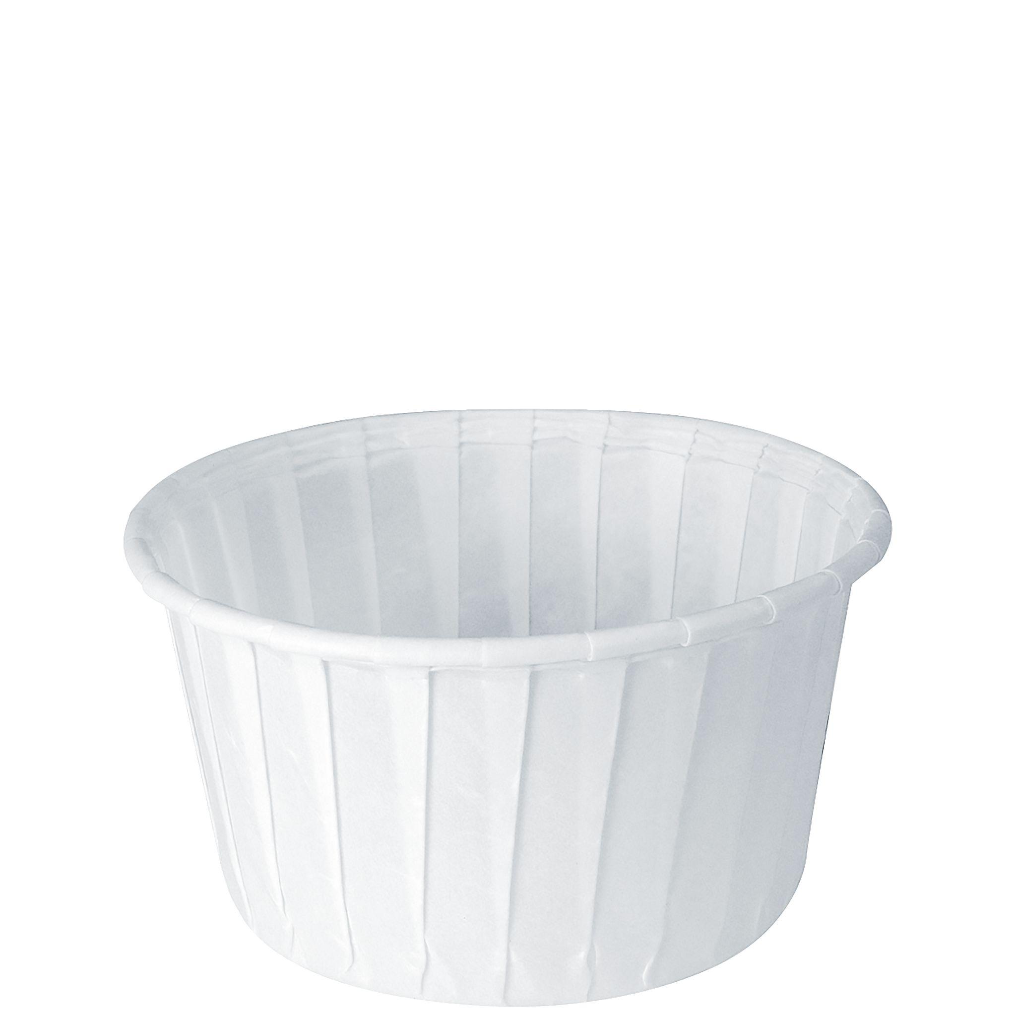 Solo® Souffle & Portion Cup 5 OZ Treated Paper White Freezer Safe 250 Count/Pack 20 Packs/Case 5000 Count/Case