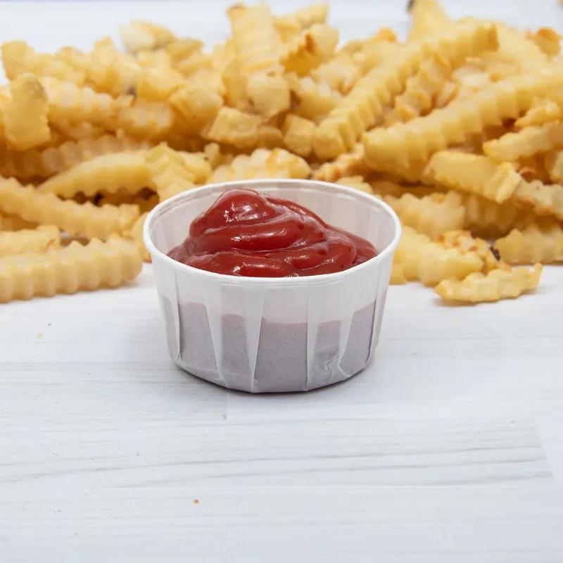 Solo® Souffle & Portion Cup 5 OZ Treated Paper White Freezer Safe 250 Count/Pack 20 Packs/Case 5000 Count/Case