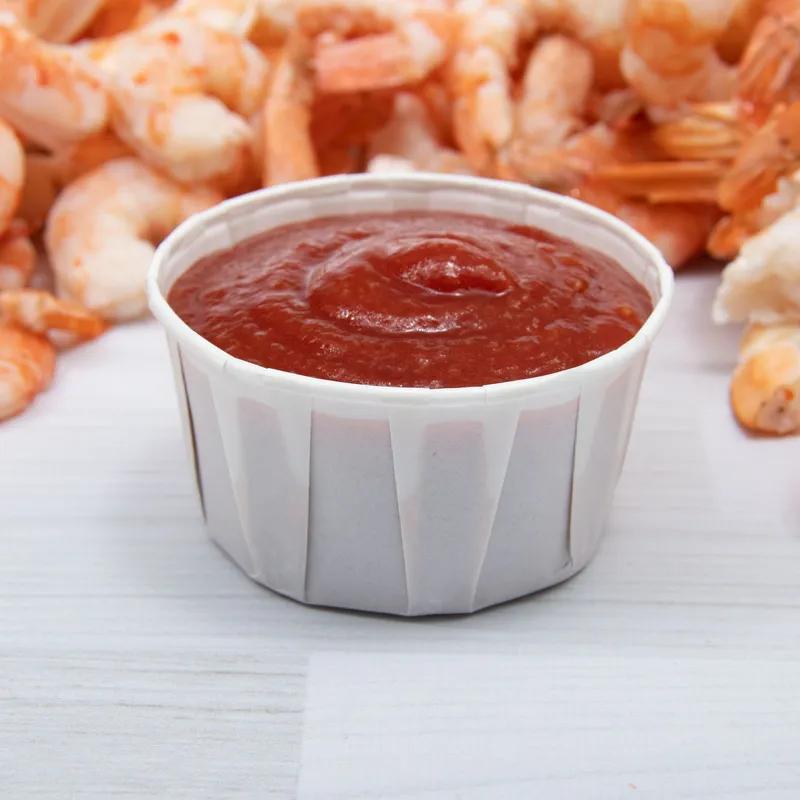 Solo® Souffle & Portion Cup 5 OZ Treated Paper White Freezer Safe 250 Count/Pack 20 Packs/Case 5000 Count/Case