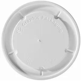 Lid Flat PS White For 16-24-32 OZ Squat Container Unhinged 500/Case