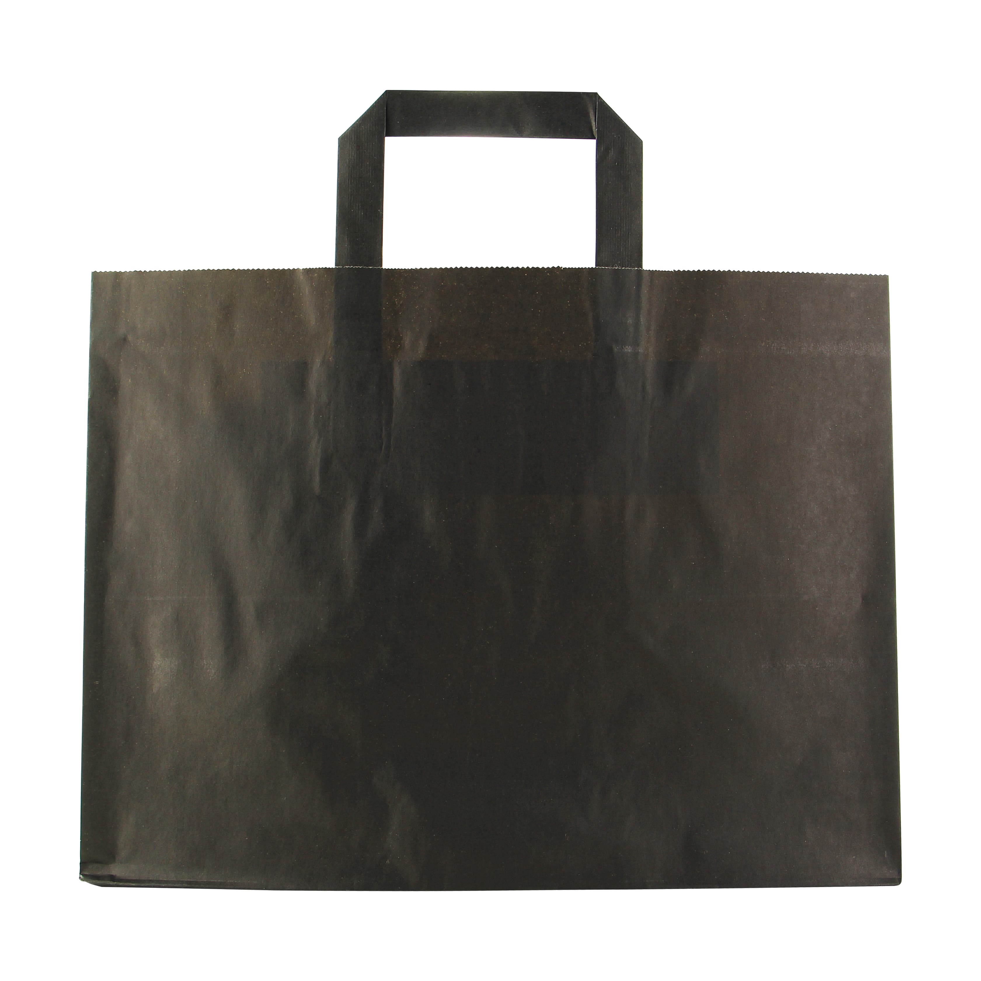 Bag Large (LG) 12.5X8.7 IN 12.5 IN Paper Black Wide With Handle 250 Count/Case