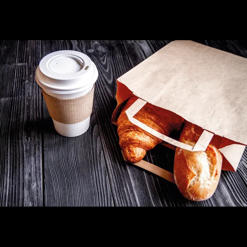 Bag Large (LG) 12.5X8.7 IN 12.5 IN Paper Black Wide With Handle 250 Count/Case