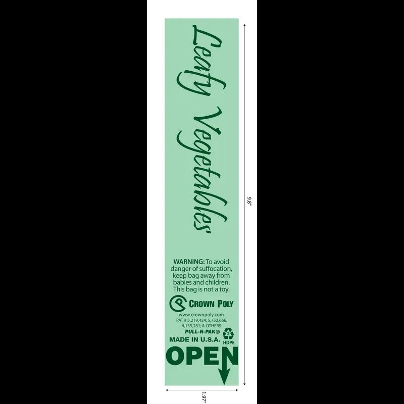 Pull-N-Pak® Produce Bag Roll 16X28 IN High-Density Polyethylene (HDPE) 6MIC Natural Leafy Vegetables 1900/Case
