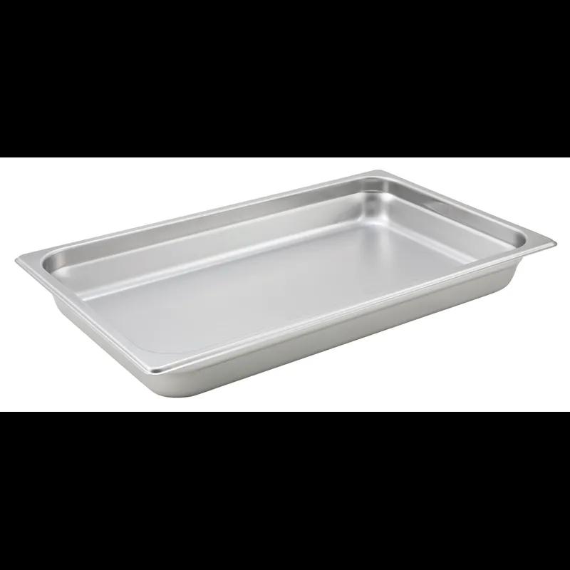 Food Pan Full Size 2.5 IN Rectangle 18/8 Stainless Steel 22GA Heavy Anti-Jam 1/Each