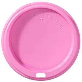Lid Dome PS Pink For 10-20 OZ Hot Cup Sip Through 1200/Case