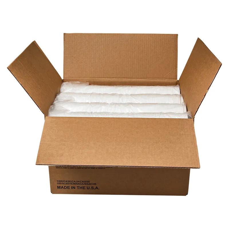 Lid Dome PS White For 10-24 OZ Hot Cup Sip Through 1200/Case