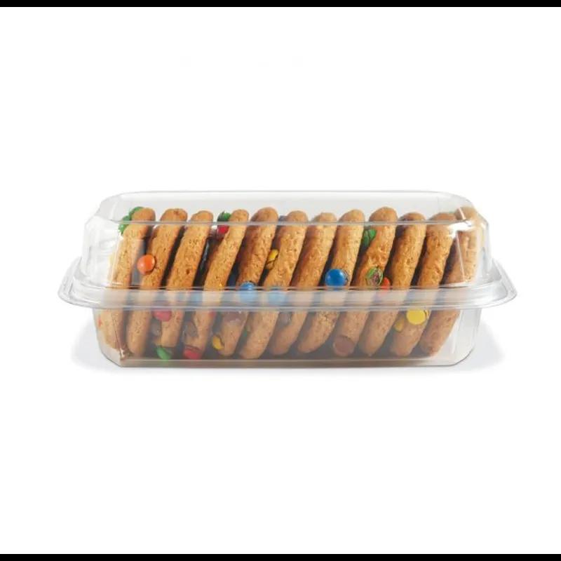 Crystal Seal® Hoagie & Sub Take-Out Container Hinged With Dome Lid 9X5X3.03 IN PET Clear Rectangle 100/Case