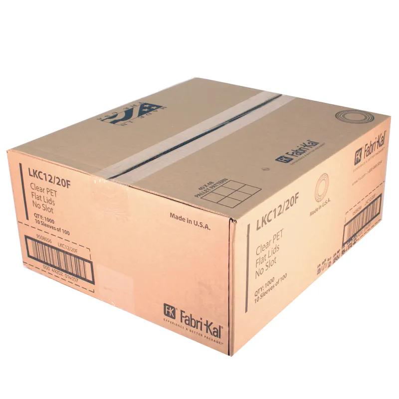 Lid Flat 3.8X0.3 IN PET Clear For 9 OZ Cold Cup No Slot 1000/Case