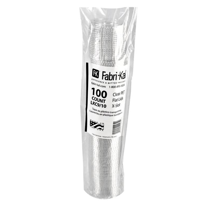 Nexclear® Lid Flat 3.2X0.3 IN PET Clear For 9-10 OZ Cold Cup With Hole Identification 2500/Case