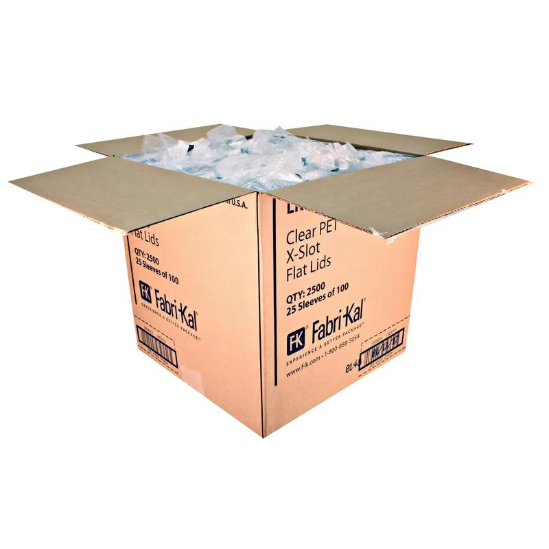 Nexclear® Lid Flat 3.2X0.3 IN PET Clear For 9-10 OZ Cold Cup With Hole Identification 2500/Case