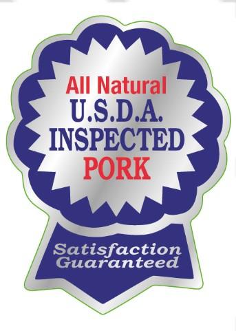 USDA Pork Label Foil-Lined Paper 500/Roll