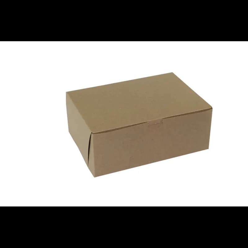 Bakery Box 10X7X4 IN Paperboard Kraft Corner Lock 1-Piece 100/Bundle