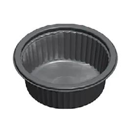 Take-Out Container Base 6 OZ Plastic Black Oven Safe Microwave Safe 1356/Case
