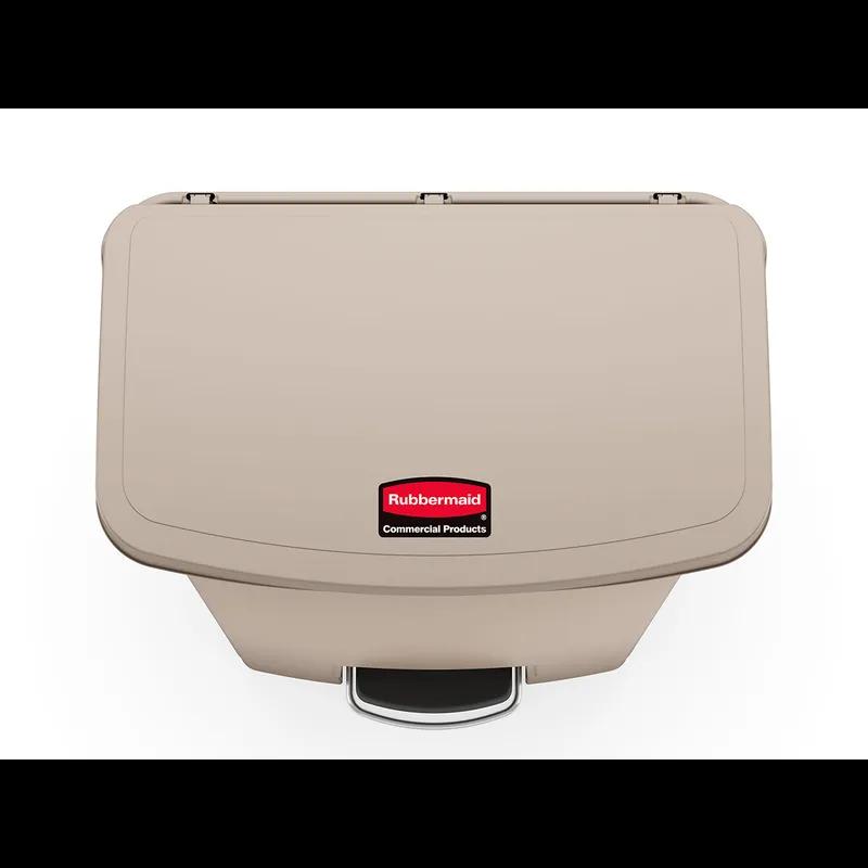 Slim Jim® Trash 1-Stream Trash Can 19.48X13.07X29.42 IN 13 GAL 52 QT Beige Rectangle Resin With Hinged Lid Step-On 1/Each