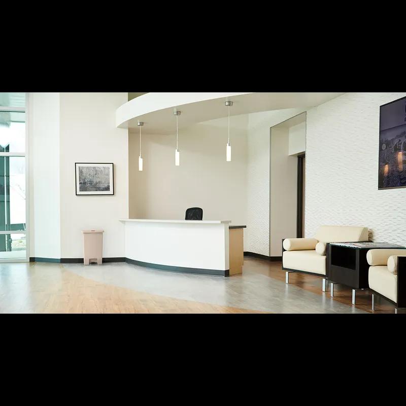 Slim Jim® Trash 1-Stream Trash Can 19.48X13.07X29.42 IN 13 GAL 52 QT Beige Rectangle Resin With Hinged Lid Step-On 1/Each