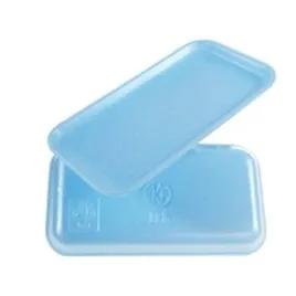 17S Supermarket Tray 8.25X4.75X0.5 IN Polystyrene Foam Shallow Blue Rectangle 500/Case