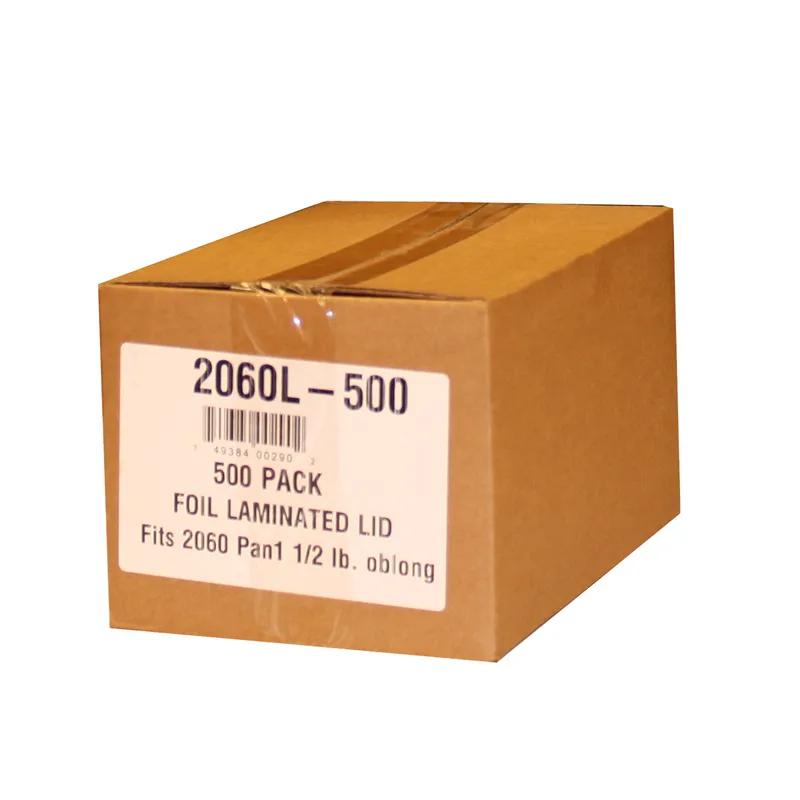 Lid Flat 7X5 IN Foil-Lined Paper Silver White Oblong For Container 500/Case