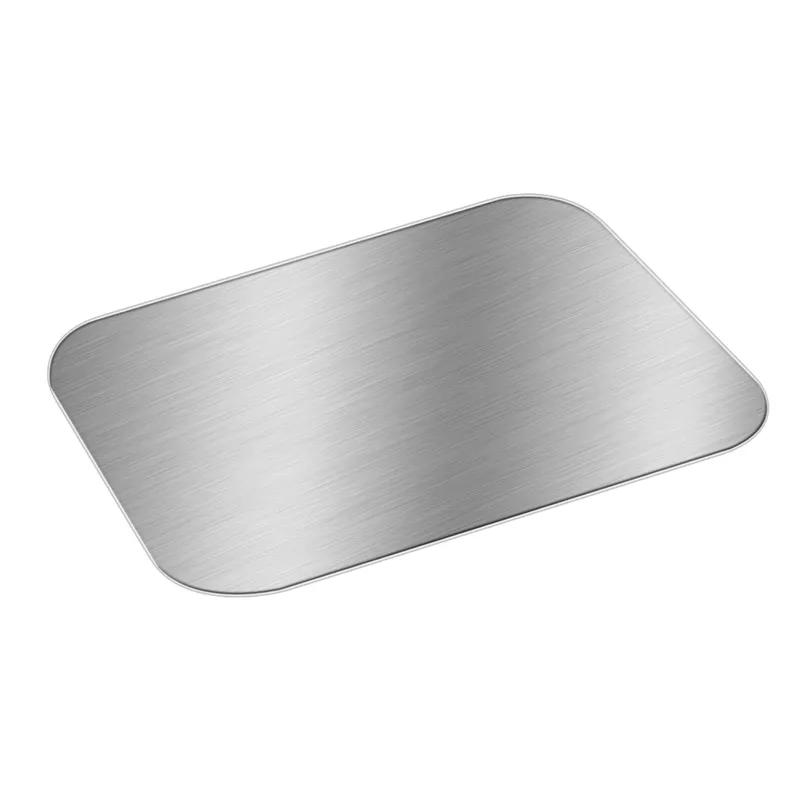 Lid Flat 7X5 IN Foil-Lined Paper Silver White Oblong For Container 500/Case