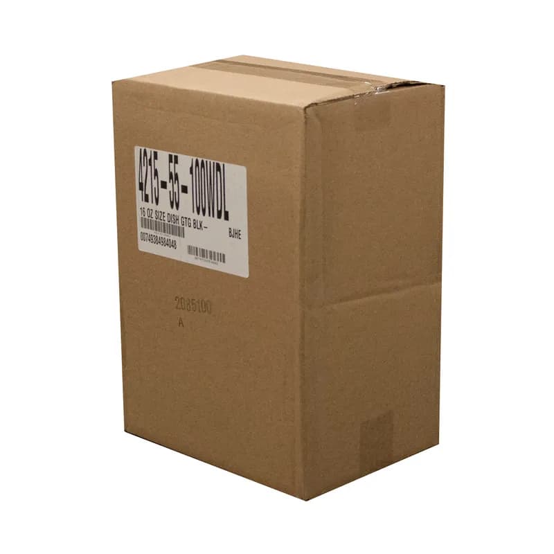 Gourmet-To-Go® Take-Out Container Base & Lid Combo Small (SM) 16 OZ Black Gold Oblong 100/Case