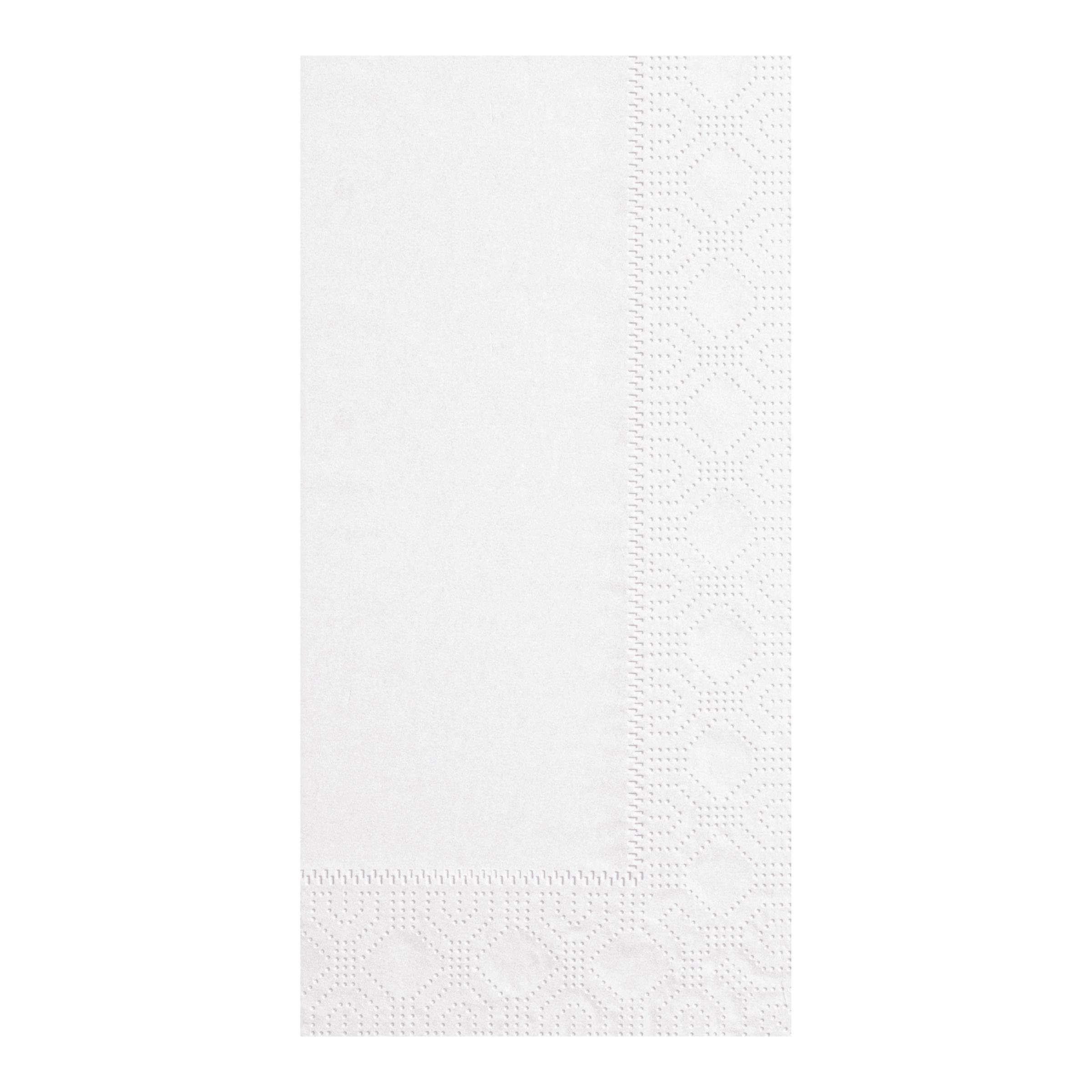 Dinner Napkins 17X17 IN White Regal Paper 3PLY 1/8 Fold Embossed 2000/Case