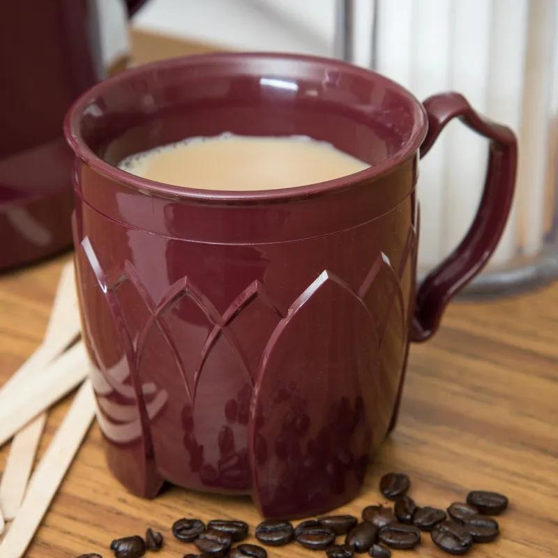 Dinex® Fenwick Mug 8 OZ PP PE Cranberry Mug Insulated 48/Case