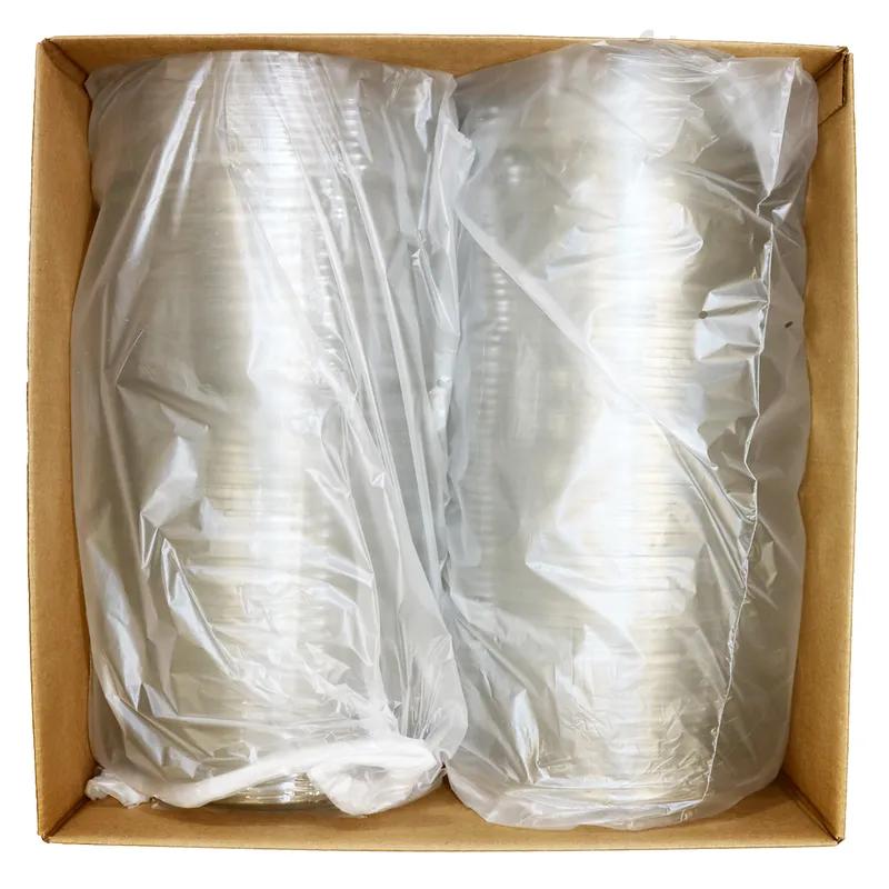 Lid High Dome 8.4X1.15 IN 1 Compartment PET Clear Round For 24-32-48 OZ Bowl Unhinged 300/Case